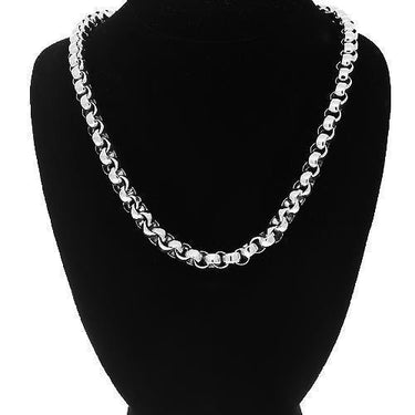 18K White Gold Mens Fancy Chain 5 mm